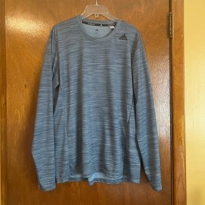 Adidas Men’s Climalite Slate Blue Long Sleeve Athletic Top